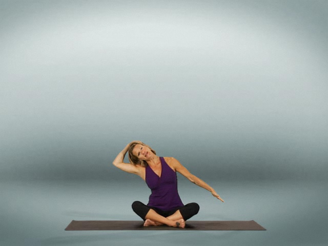 Seated Shoulder Stretch Pose